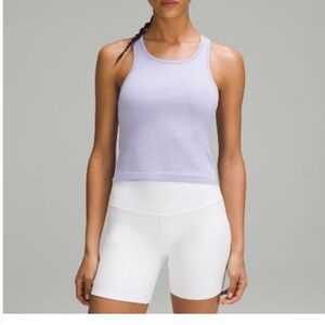 Lululemon lilac smoke ebb to street crop tank